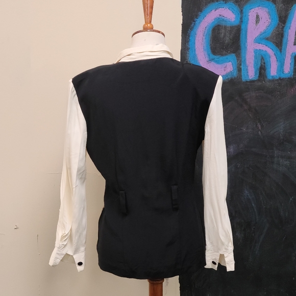 Vintage Button Up and Faux Vest Top - Picture 3 of 7